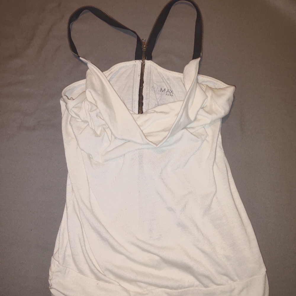 White zipper back size Small